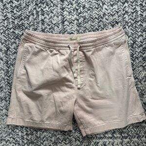 Madewell Spring Beachy Stretchy Pale Pink Drawstring Denim Shorts Size Large